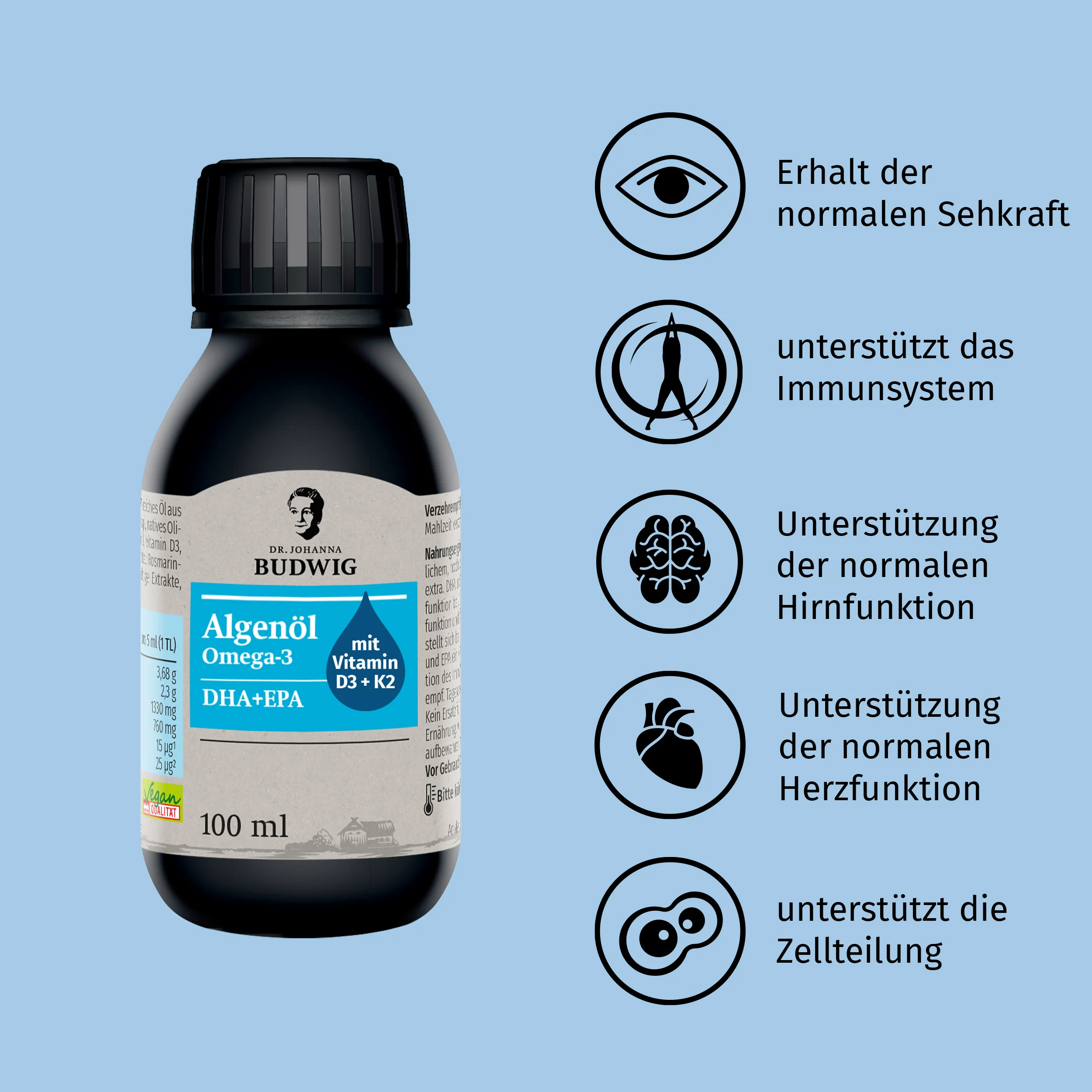Omega-3 Algenöl Pur mit Vitamin D3 & K2 - Image 5