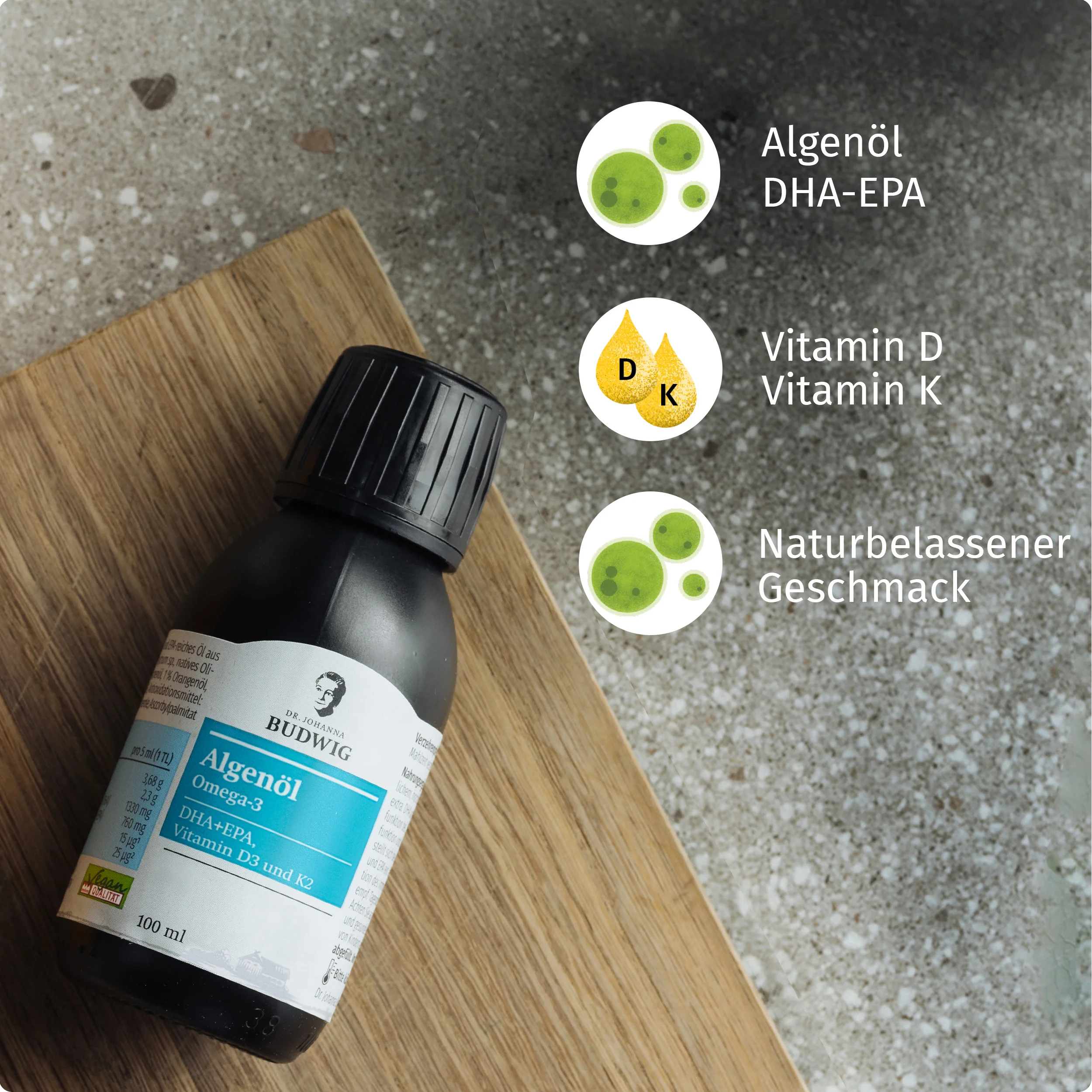 Omega-3 Algenöl Pur mit Vitamin D3 & K2 - Image 4