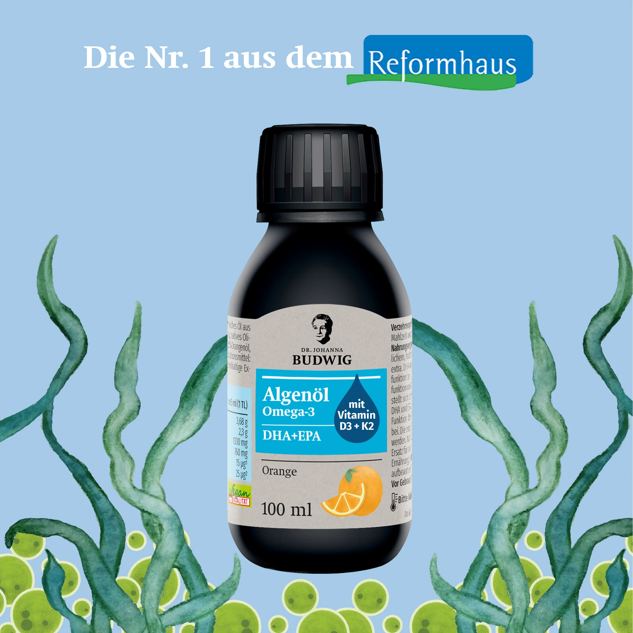 Omega-3 Algenöl Orange mit Vitamin D3 & K2 - Image 3